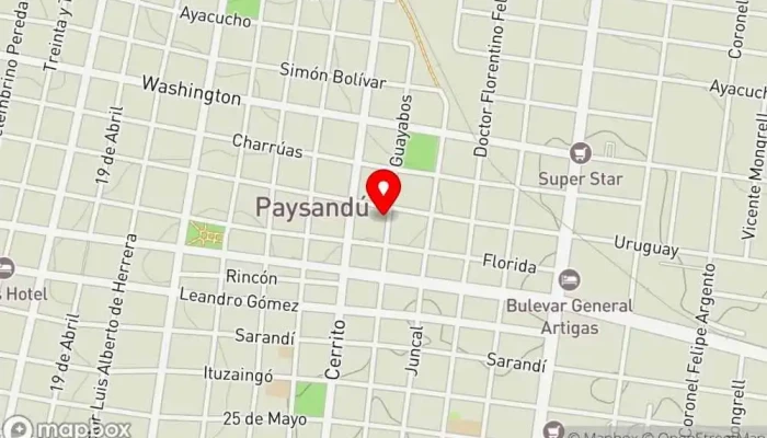 mapa de Maxi Pizza & Co. Restaurante en Paysandú