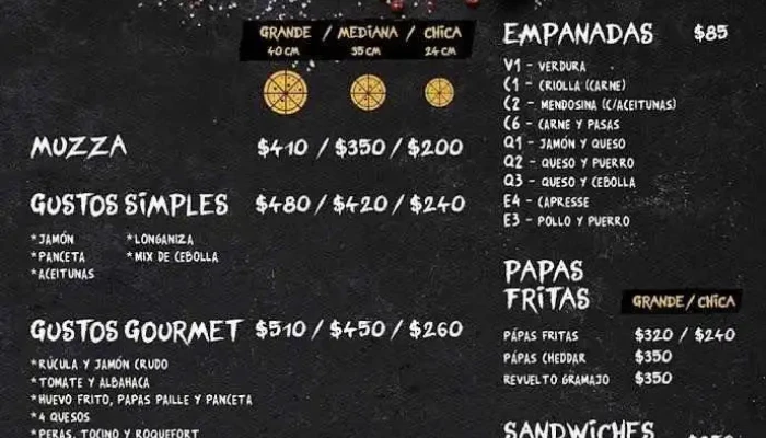 Maxi Pizza Co Menu