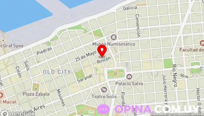 mapa de Mazzeo Propiedades Agencia inmobiliaria en Montevideo