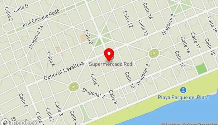 mapa de Medanos Restaurante especializado en fideos en Parque del Plata