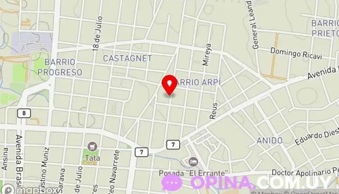 mapa de Melo Urbanización en Melo