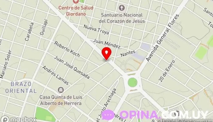 mapa de Mendizabal / Dinello Propiedades Agencia inmobiliaria en Montevideo