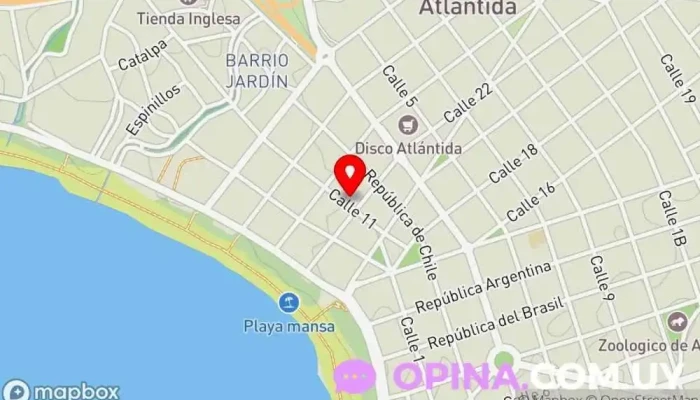 mapa de Mercería El Altillo Mercería, Tienda de telas en Atlántida