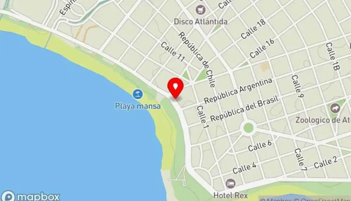 mapa de Mesón del Castillo Bar en Atlántida