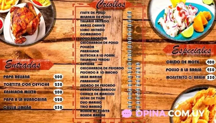 Mi Tonita Resto Bar Menu