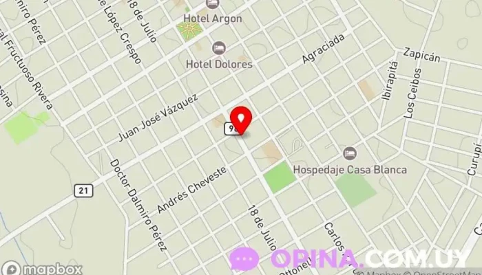 mapa de Mides dolores Escuela en Dolores