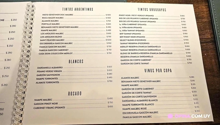 Milajo Menu - Montevideo