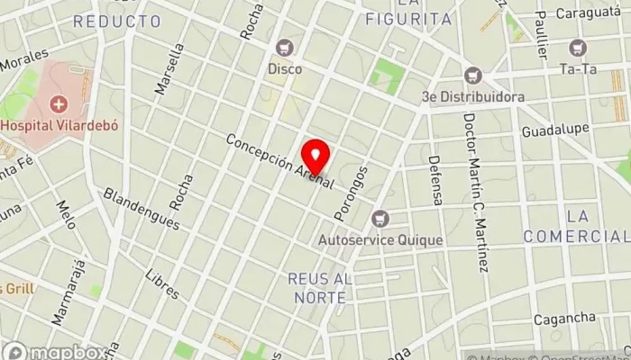 mapa de Mini Market Tentacion Dulce Restaurante, Cafetería, Hamburguesería, Pizza para llevar en Montevideo