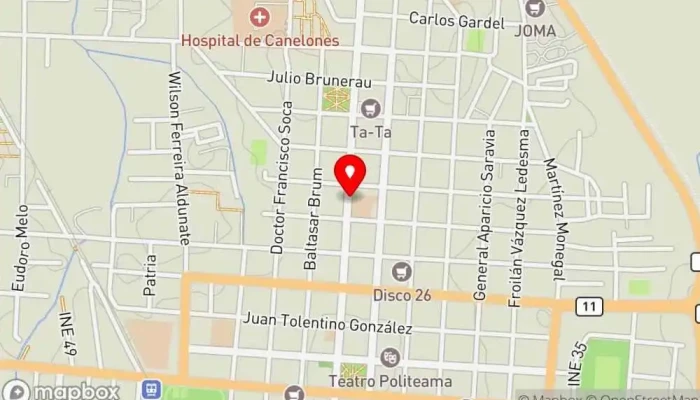 mapa de Miralejos (Eventos) Bar en Canelones