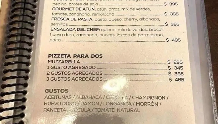 Mojo Parrillada:  Menu