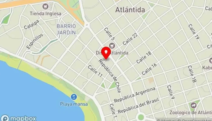 mapa de MOLONA Pizza para llevar en Atlántida