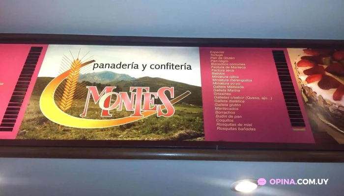 Montes Confiteria Menu