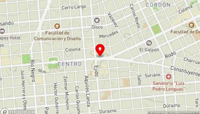 mapa de Mostaza Restaurante de comida rápida, Hamburguesería en Montevideo