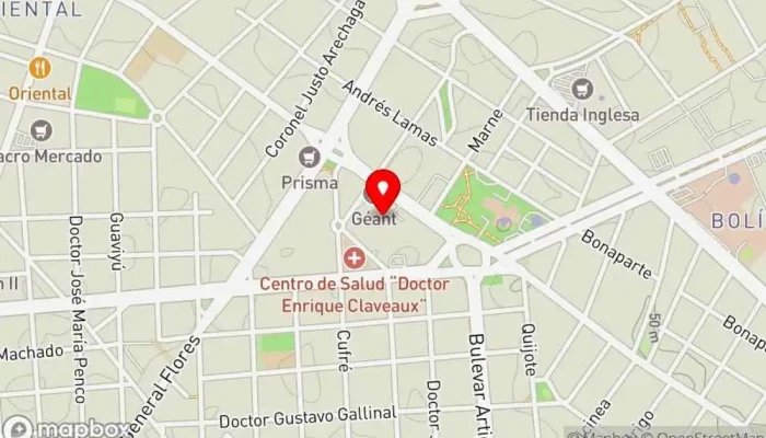 mapa de Mostaza Cafetería en Montevideo