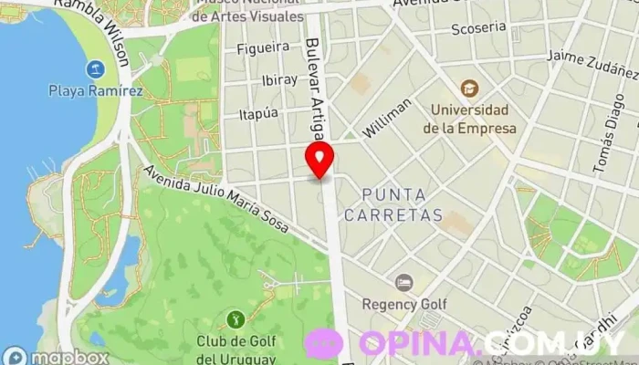 mapa de MP - Clínica Golf Centro médico en Montevideo