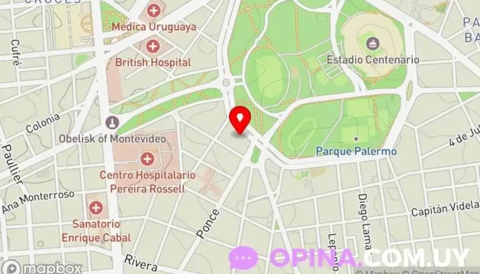 mapa de MP - Clínica Setiembre Centro médico, Hospital en Montevideo