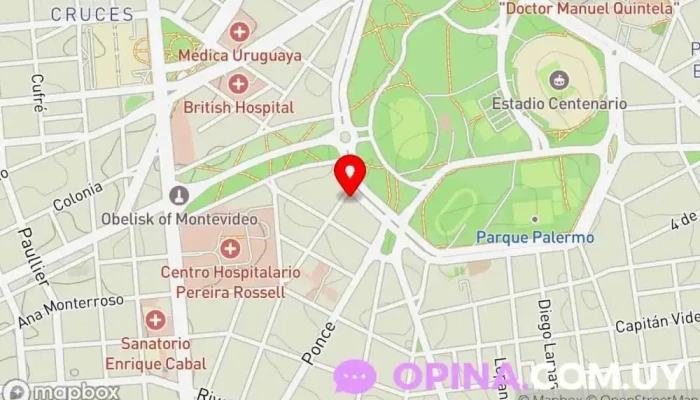 mapa de MP Medicina Personalizada Grupo médico, Hospital, Oficina médica en Montevideo