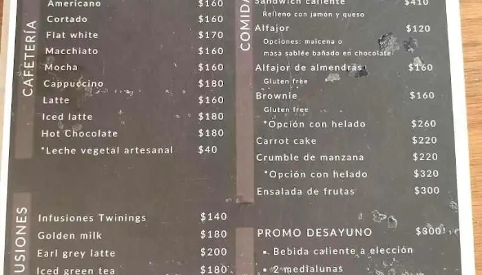 Muelle 3:  Menu