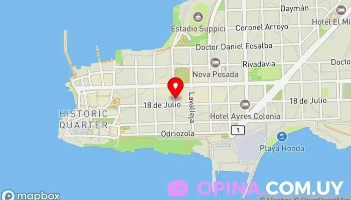 mapa de Mundo Informatico Academia de informática, Soporte y servicios informáticos en Col. del Sacramento