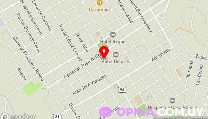 mapa de Mundo Mágico Comercio en Dolores