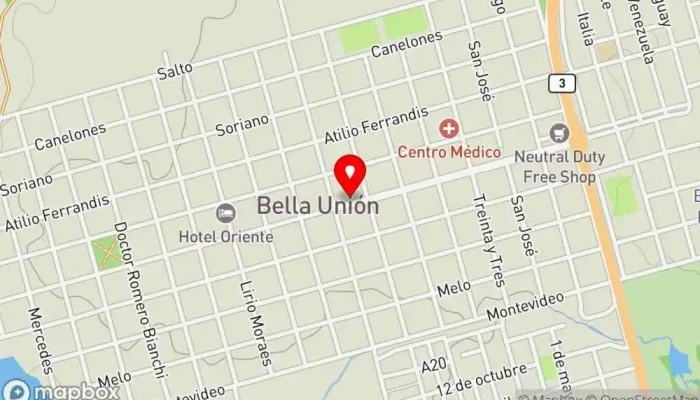 mapa de Muy Casero Bella Restaurante en Bella Unión