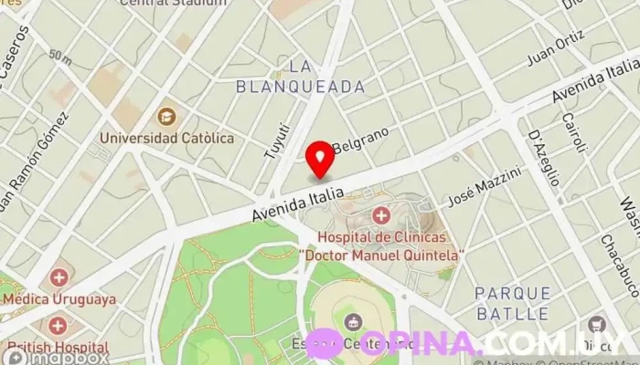 mapa de MVD Park - CoLiving Residencia de estudiantes en Montevideo