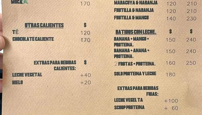 Mvd Quiere Cafe Menu - Cafetería