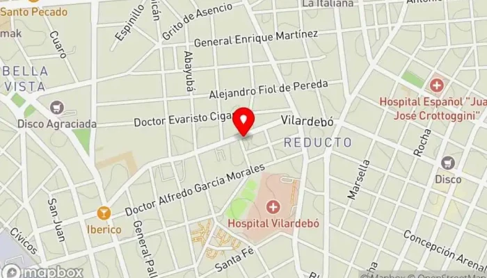 mapa de nestor Bar en Montevideo