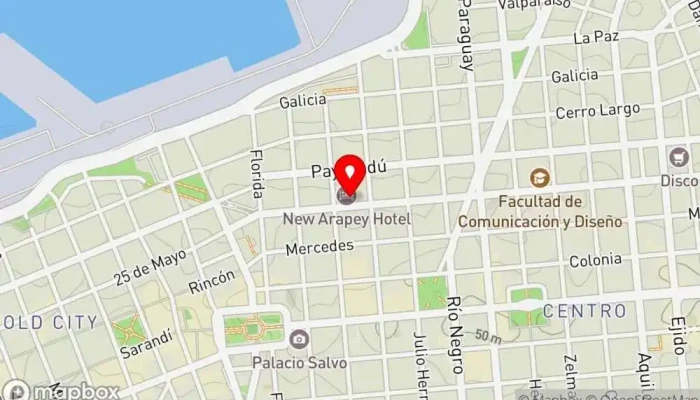 mapa de New Arapey Hotel Hotel en Montevideo