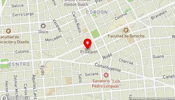 mapa de Norton Cafetería en Montevideo