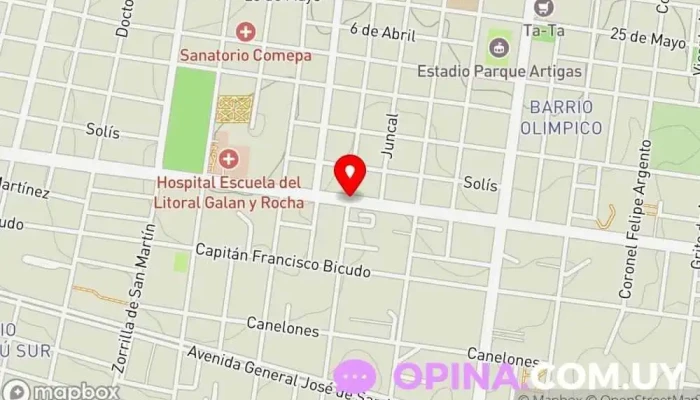 mapa de nuestra casa Urbanización en Paysandú