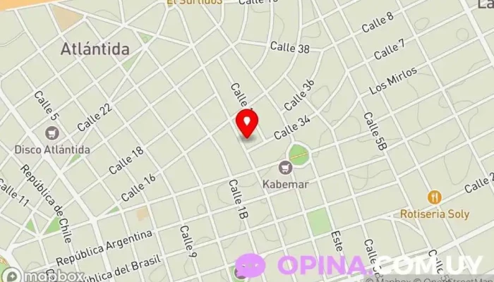mapa de Nuestro Tiempo Spa Gimnasio en Atlántida