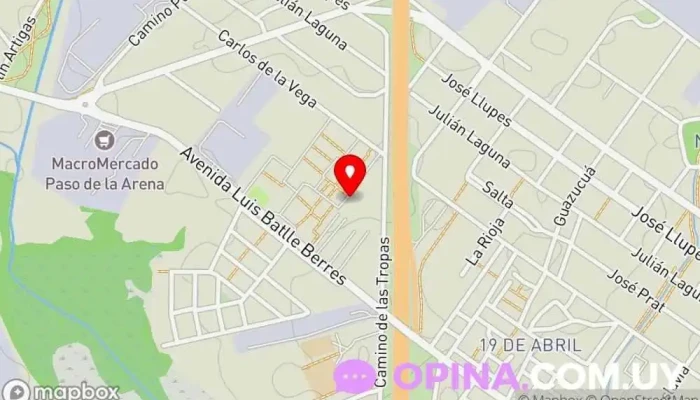 mapa de Nueva Escuela Publica (En construcción) Escuela en Montevideo