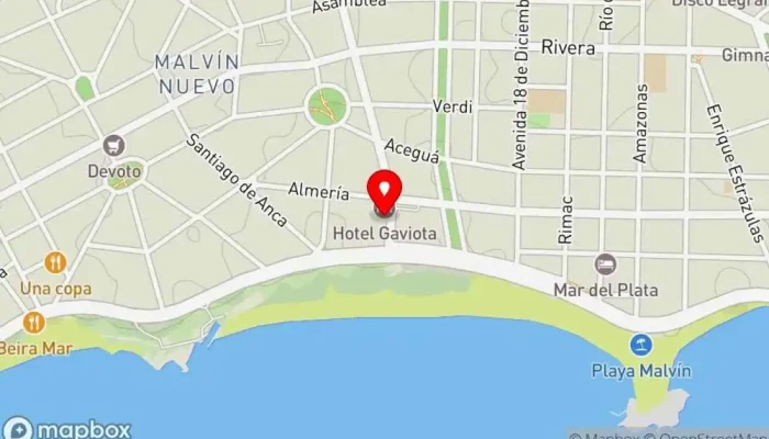 mapa de Nueva Malvín Panadería en Montevideo