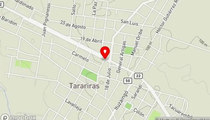 mapa de Nuevo Carrito La Plaza Restaurante en Tarariras