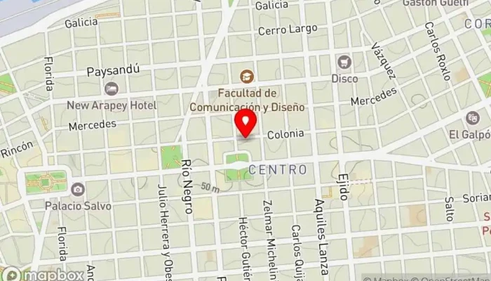 mapa de NUEVO HOTEL COLONIA Hotel en Montevideo