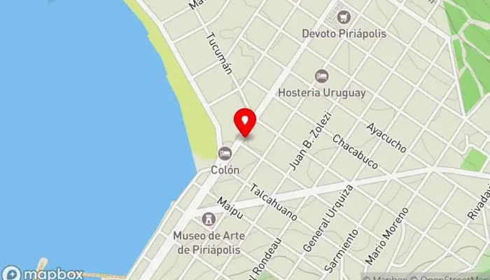 mapa de Nuevo Navegando Restaurante en Piriápolis