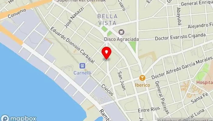 mapa de Nuevo Rumbo Bar en Montevideo