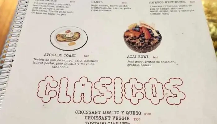 Obra:  Menu - Restaurante