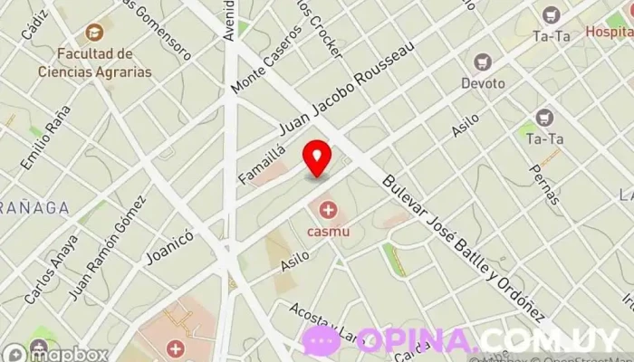 mapa de Odontoclínica Clínica dental en Montevideo