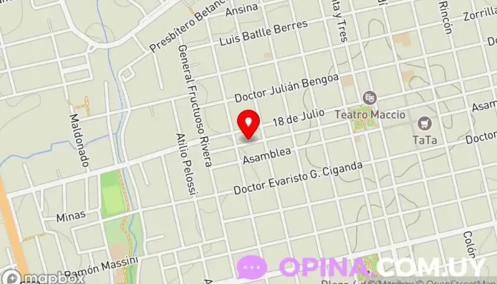 mapa de ODONTÓLOGOS Besio & Cracel Dentista, Clínica dental, Ortodoncista, Dentista infantil en San José de Mayo