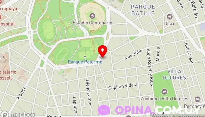 mapa de Oficina Creditel (sin atención al público) Institución financiera en Montevideo