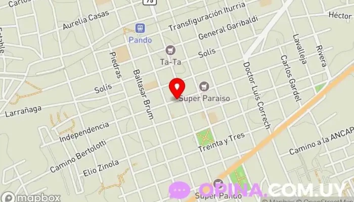 mapa de OFIPANDO S.R.L Papelería en Pando