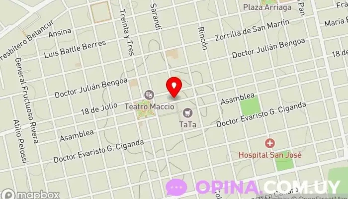 mapa de Ojos.Uy Clínica de oftalmología en San José de Mayo