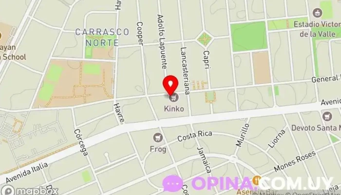 mapa de Open Park Calistenia & Life Carrasco Gimnasio en Montevideo