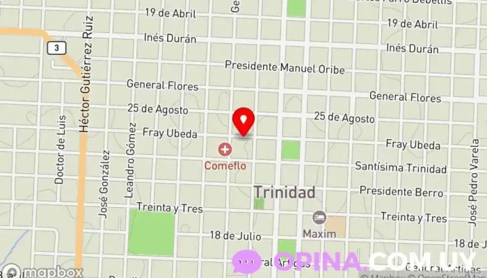 mapa de ORTOPEDIA TRINIDAD Clínica ortopédica en Trinidad