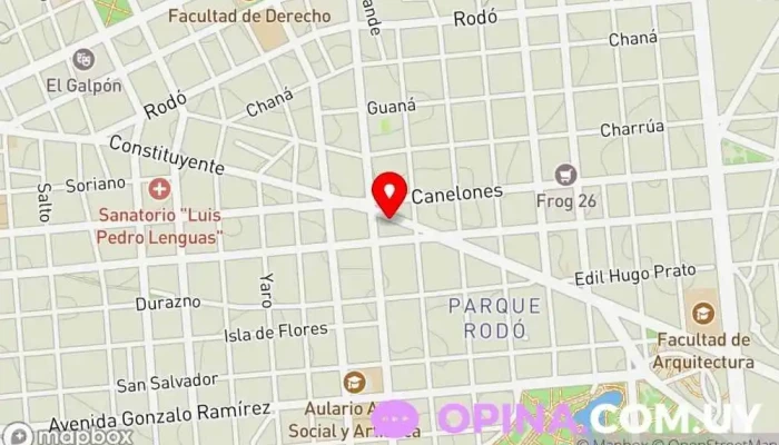 mapa de Oruga libros Librería en Montevideo