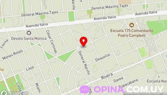 mapa de Our Kids Escuela en Montevideo