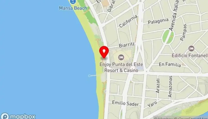 mapa de Ovo Beach Bar, Discoteca en Punta del Este