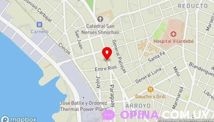 mapa de Oxidance Academia de baile en Montevideo